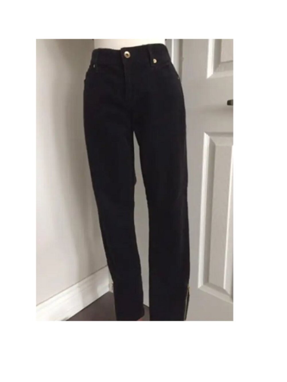 Woman's Juicy Couture Jeggings Black Ankle Zip Skinny Jeans 28